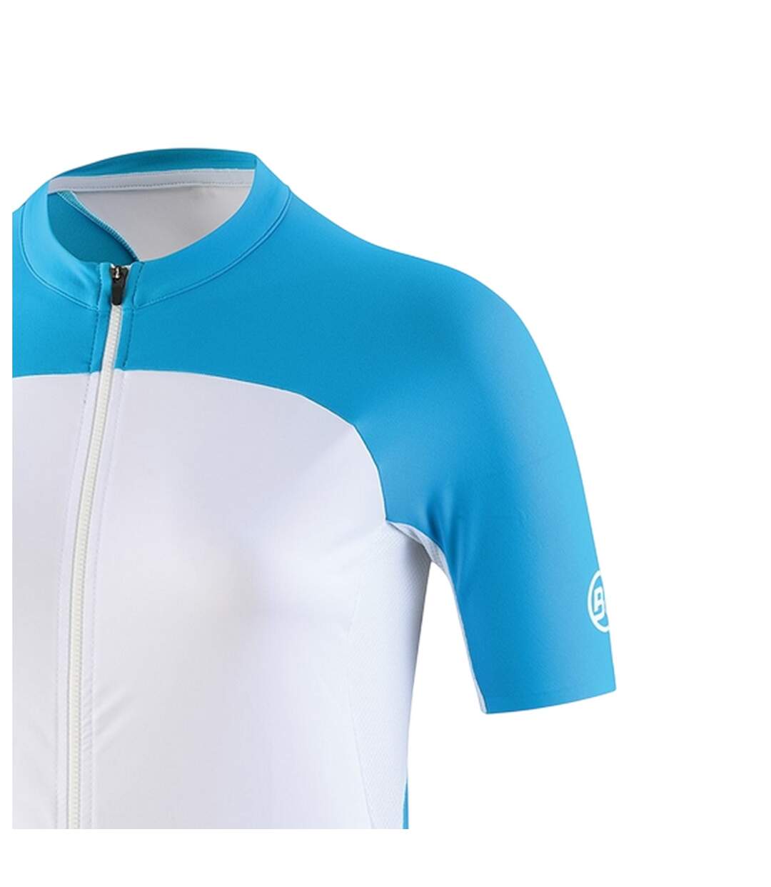 Womens/ladies Karol Full Zip Short-sleeved Jersey Turquoise Bicycle Line-3