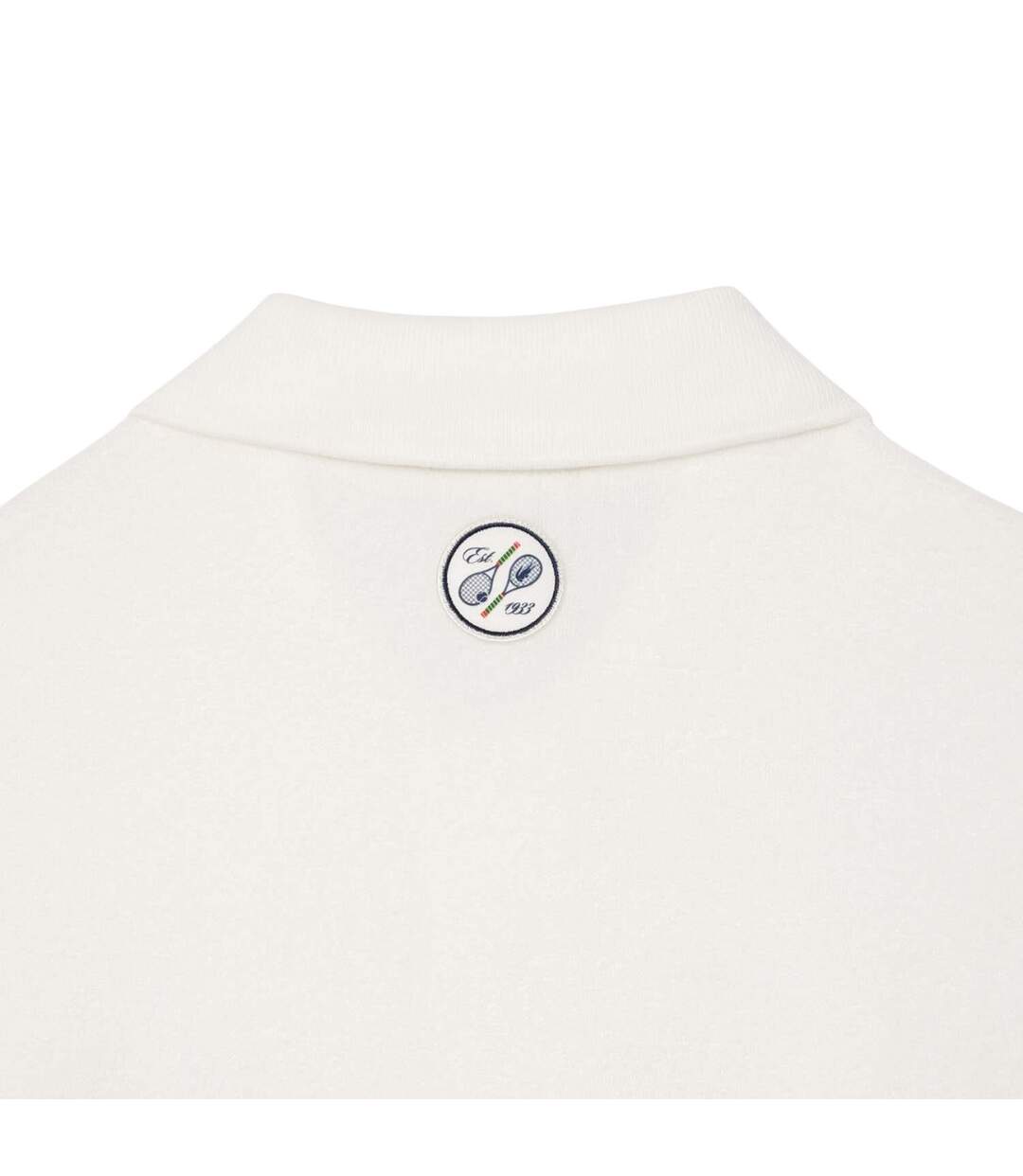 Mens Roland Garros Edition Terrycloth Relaxed Fit Polo Shirt Cream Lacoste-3