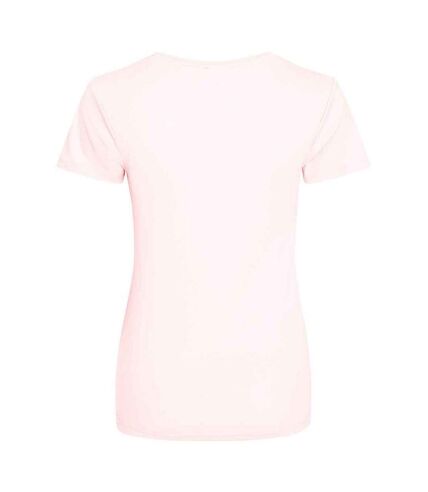 Just cool womens/ladies sports plain t-shirt blush AWDis