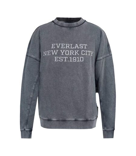 Sweat Motif/style Lettrage Nyc Homme Gris Délavé Everlast