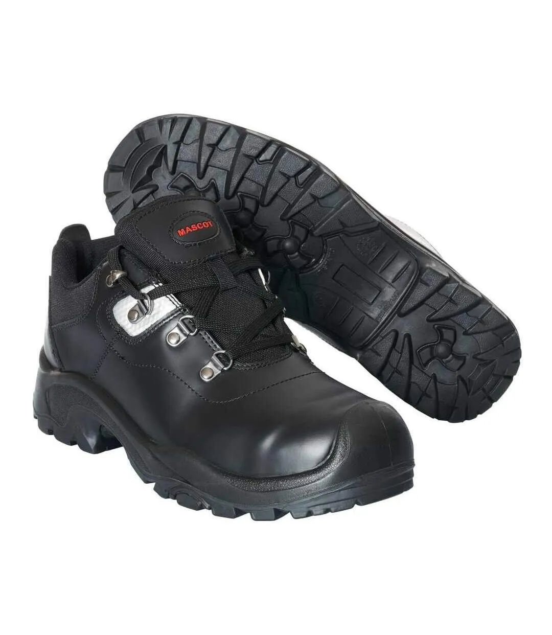 Mens Footwear Industry Full Grain Leather Safety Shoes Black Mascot-4