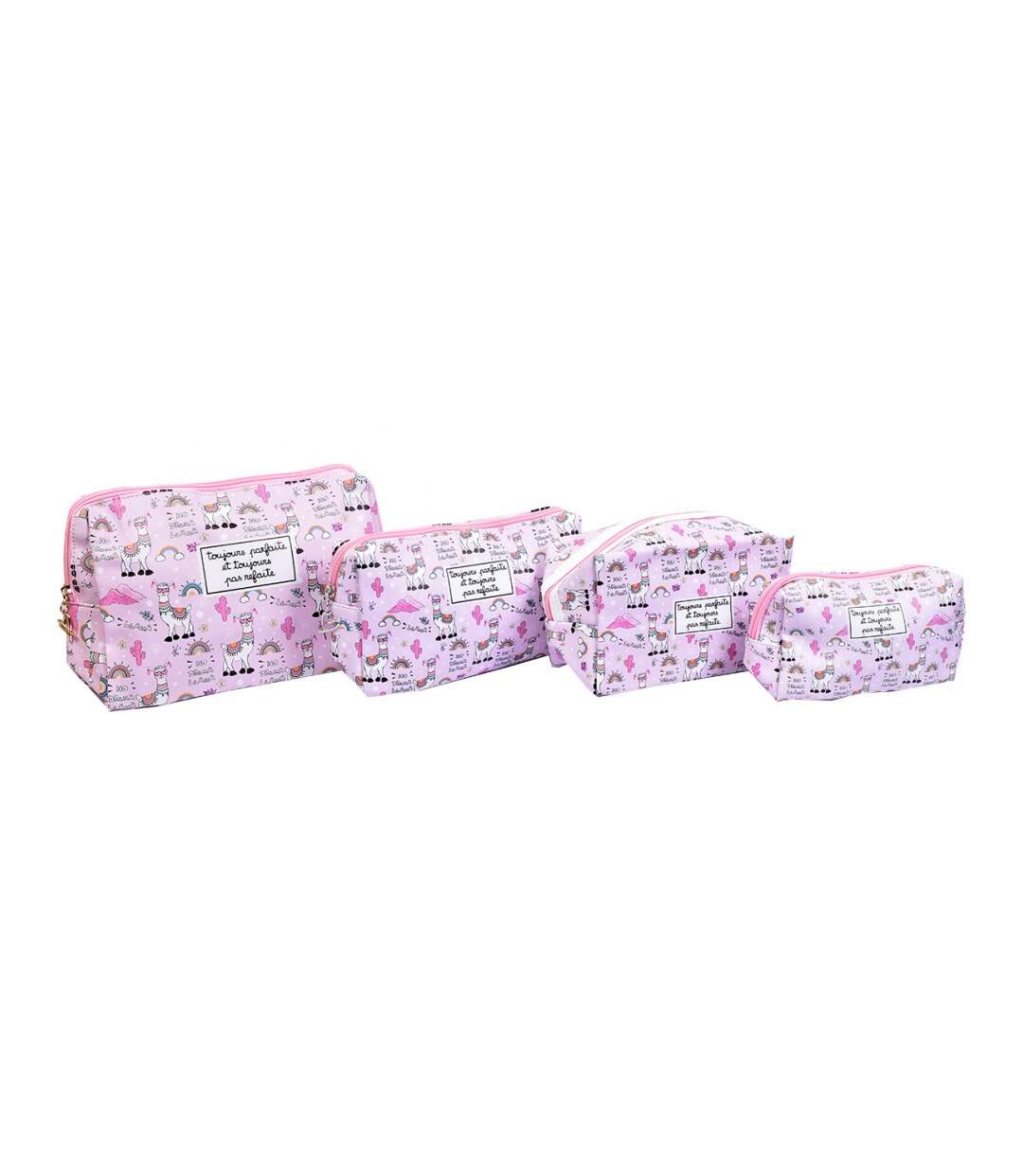 Trousse de Toilette Femme Tendance et fantaisie - Pack de 4-1