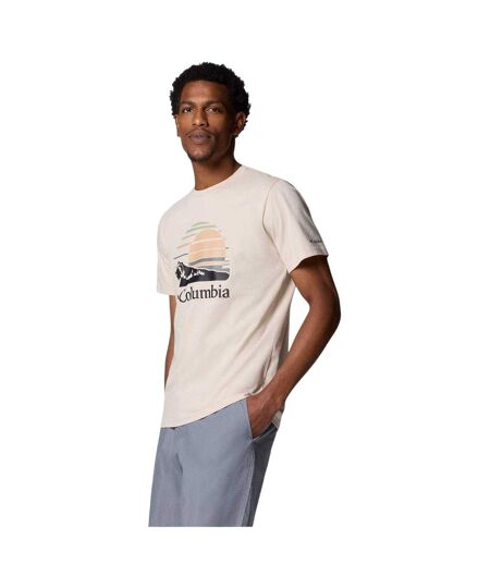 T-shirt Motif/style Imprimé Graphique Path Homme Beige Gris Columbia