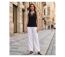Débardeur femme MAYFLOWER REFAT : Tee-shirt sans manches noir en coton et col strass-5