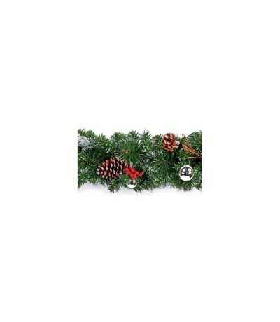 Premier Christmas Dressed Garland (Silver) (One Size)