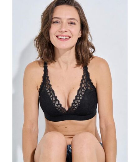 Soutien-gorge triangle dentelle sans armatures