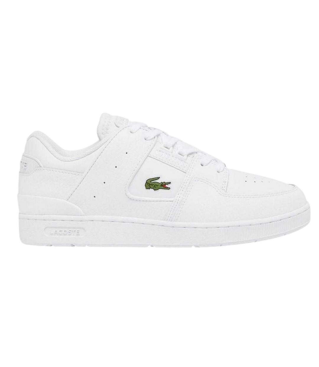 Mens Court Cage Leather Trainers White Lacoste-3