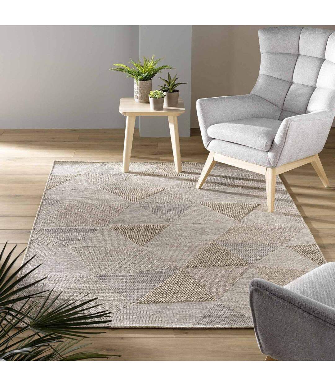 Tapis Déco Tissé Odilon 160x230cm Beige-5