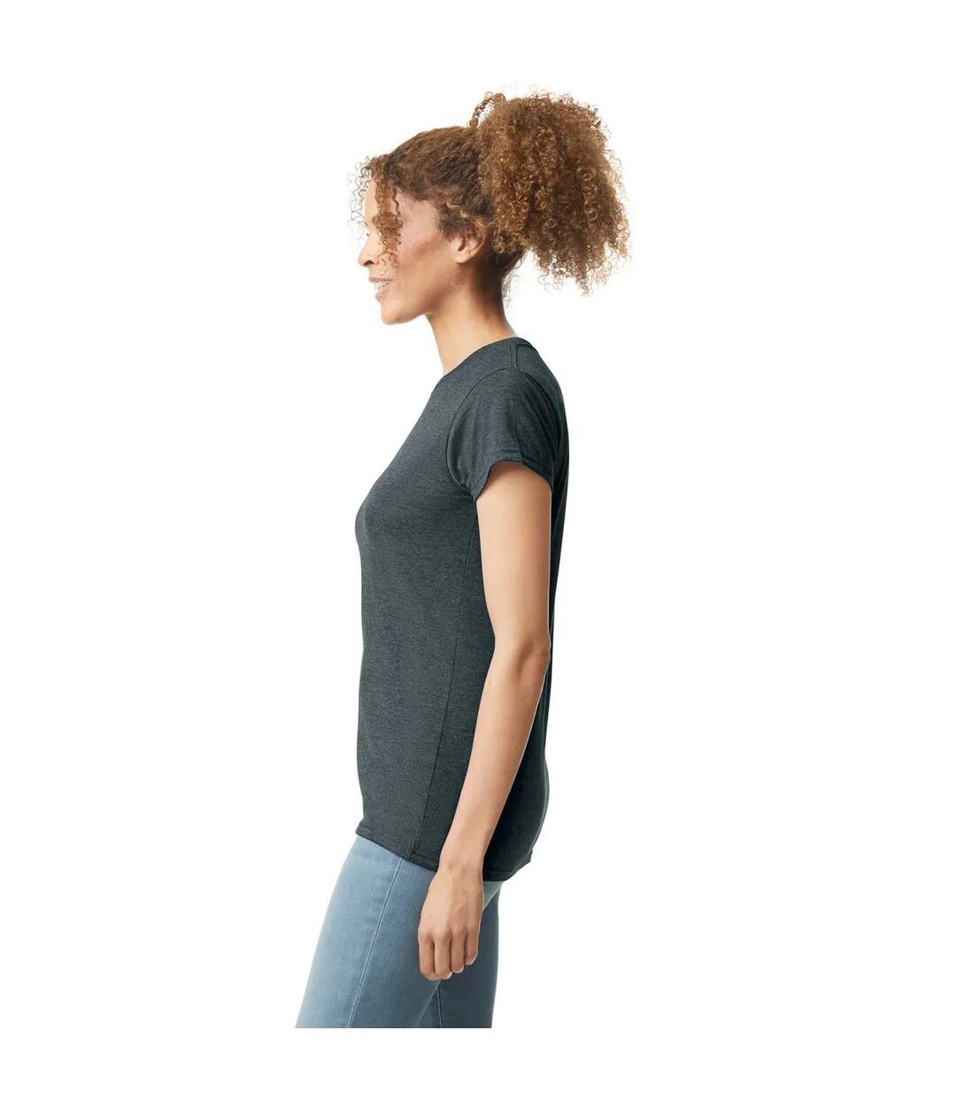 T-shirt Softstyle Femme Gris Foncé Chiné Gildan-3