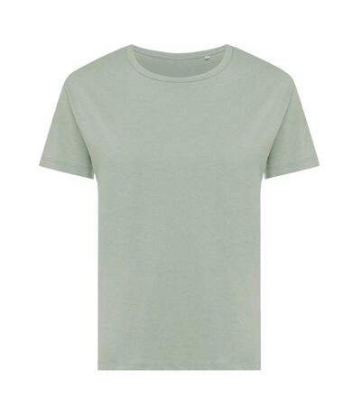 Womens/ladies yala recycled cotton lightweight t-shirt green iceberg Iqoniq