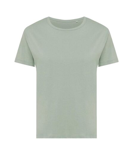 Womens/ladies yala recycled cotton lightweight t-shirt green iceberg Iqoniq