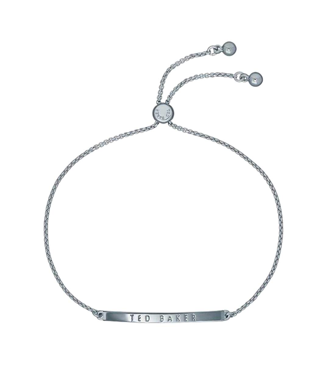 Womens/ladies Breena Engraved Logo Everyday Bracelet One Size Silver Ted Baker-1