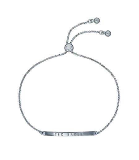 Womens/ladies Breena Engraved Logo Everyday Bracelet One Size Silver Ted Baker
