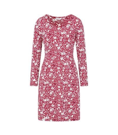 Robe Manches Longues Motif/style Pétale Femme Rouge Blanc Lazy Jacks