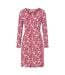Robe Manches Longues Motif/style Pétale Femme Rouge Blanc Lazy Jacks-1