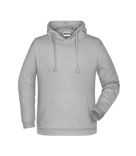 Sweat À Capuche Promo Homme Gris Chiné James And Nicholson