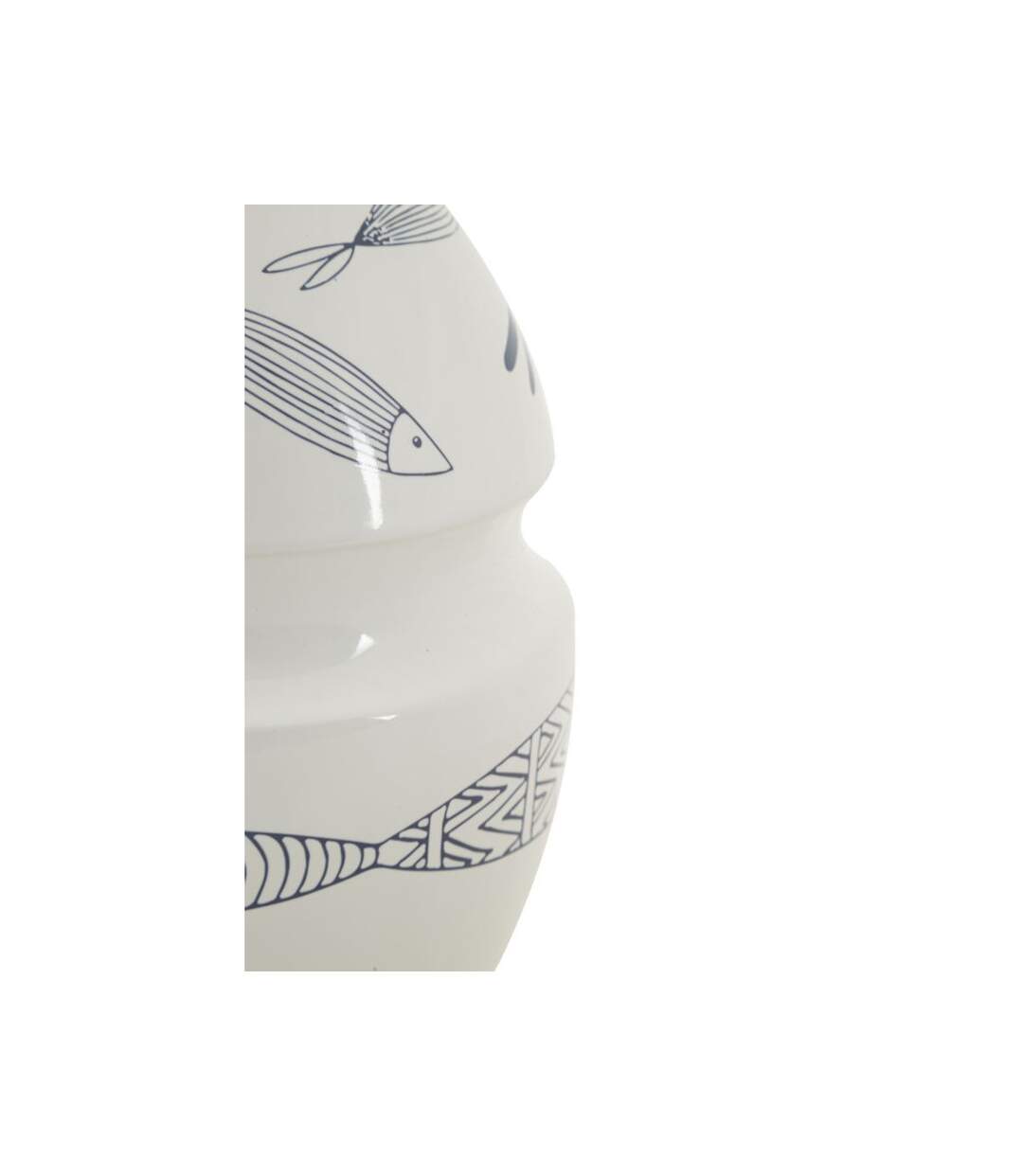 Vase Déco en Céramique Poissons 24cm Multicolore-4