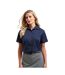 Womens/ladies Poplin Short-sleeved Blouse Navy Premier-2