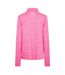 Womens/ladies Tech Textured Half Zip Top Pink Under Armour-3