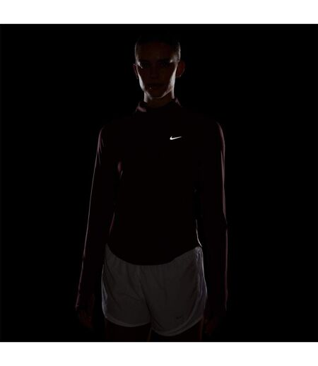 Womens/ladies Swoosh Long-sleeved Running Top Pink Smoke Nike