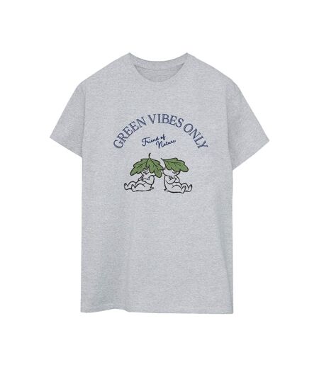 Disney - T-shirt CHIP 'N DALE GREEN VIBES ONLY - Femme (Gris chiné) - UTBI18742