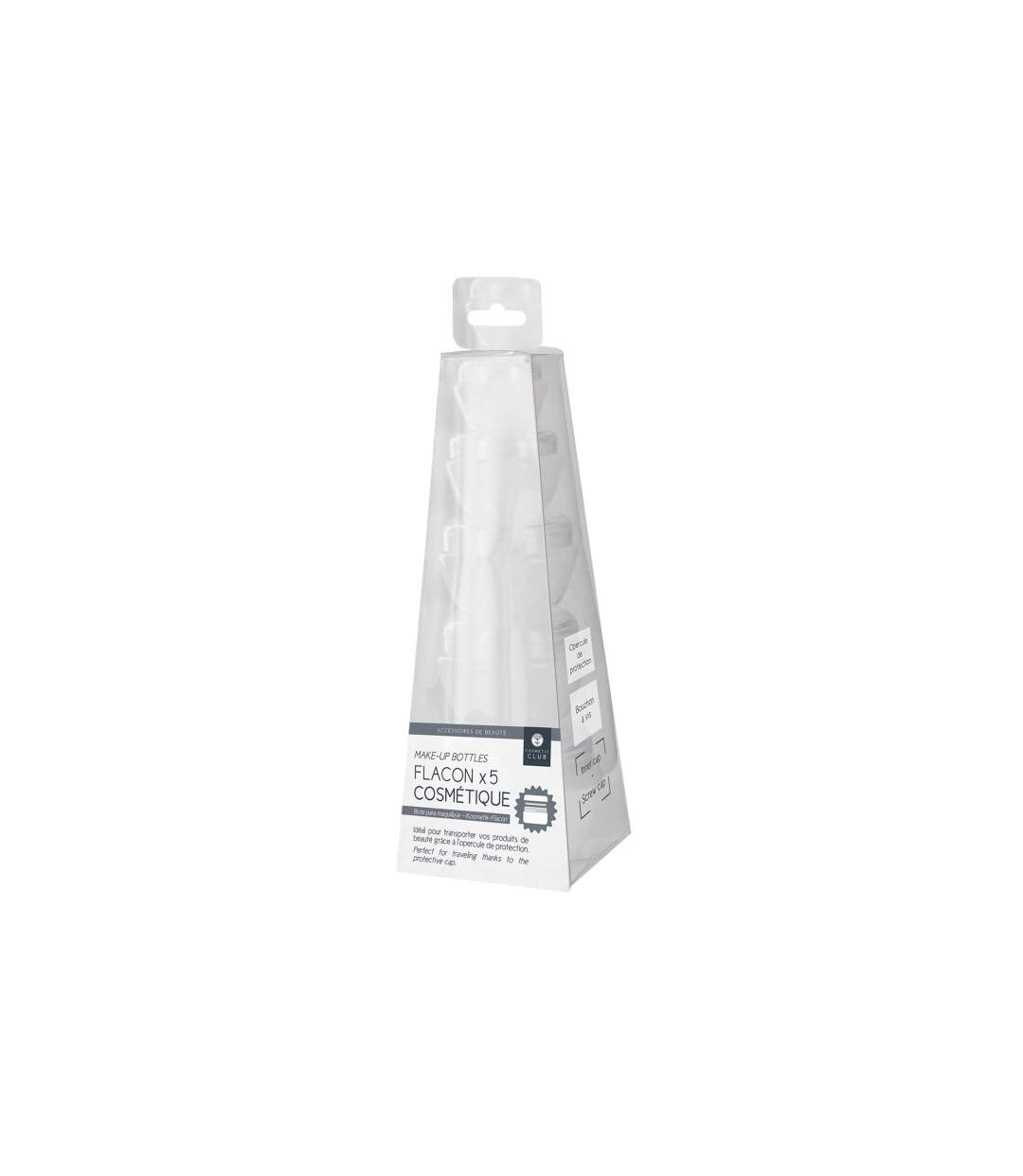 Lot de 5 Flacons à Maquillage Cosmétique 5cm Transparent-2