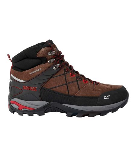 Regatta Mens Samaris Pro II Suede Walking Boots (Chestnut/Rio Red) - UTRG10074