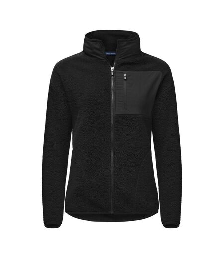 Womens/ladies cascade sherpa fleece jacket black Cutter & Buck