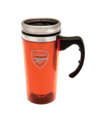 Arsenal FC Official Soccer Travel Mug (Red/Silver) (One Size) - UTBS255