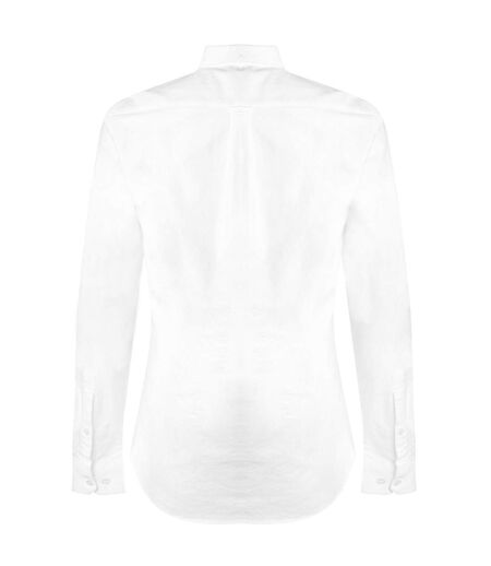 Chemise À Boutons Manches Longues Motif/style Rétro Homme Blanc Farah