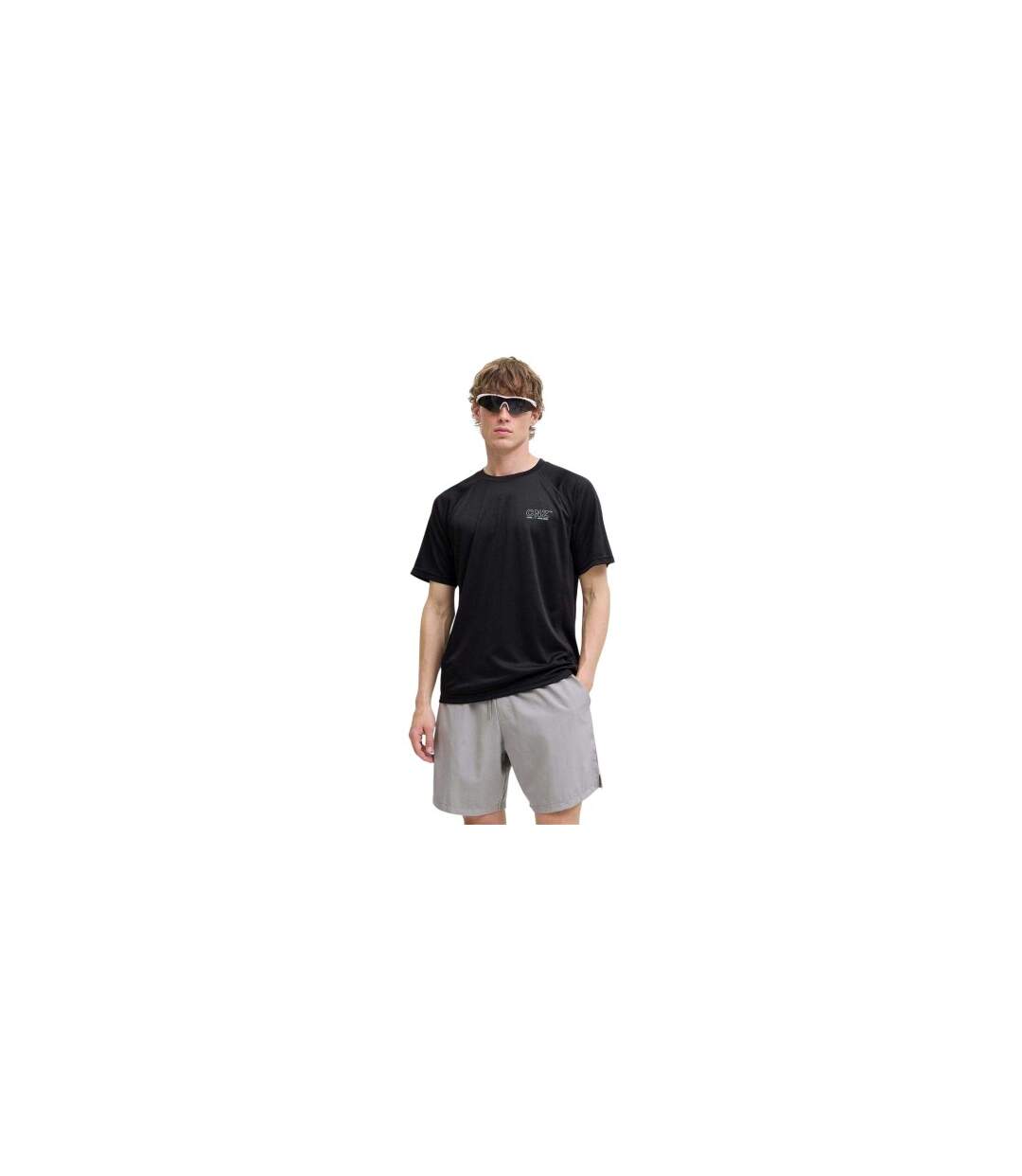 T-shirt Sport Motif/style Uni Homme Noir Jack And Jones-1