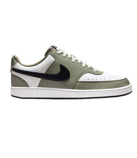 Mens Vision Low Leather Trainers Grey Sage Black White Nike