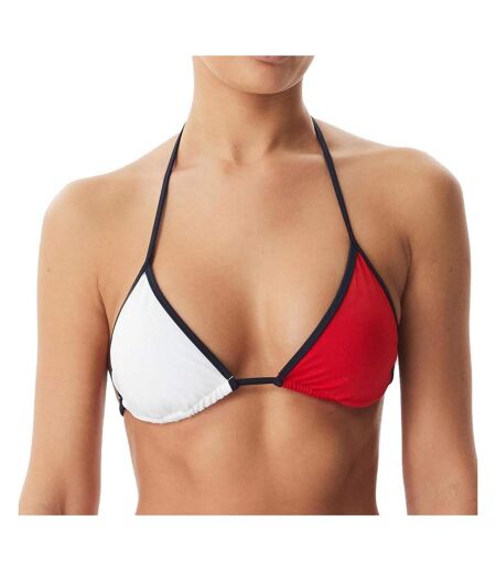 Haut de maillot de bain marine/blanc/rouge femme tommy hilfiger triangle