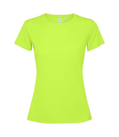 Womens/ladies estoril short-sleeved t-shirt fluorescent green Roly