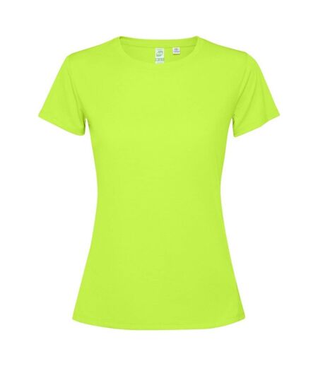 Womens/ladies estoril short-sleeved t-shirt fluorescent green Roly