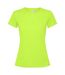 Womens/ladies estoril short-sleeved t-shirt fluorescent green Roly-1