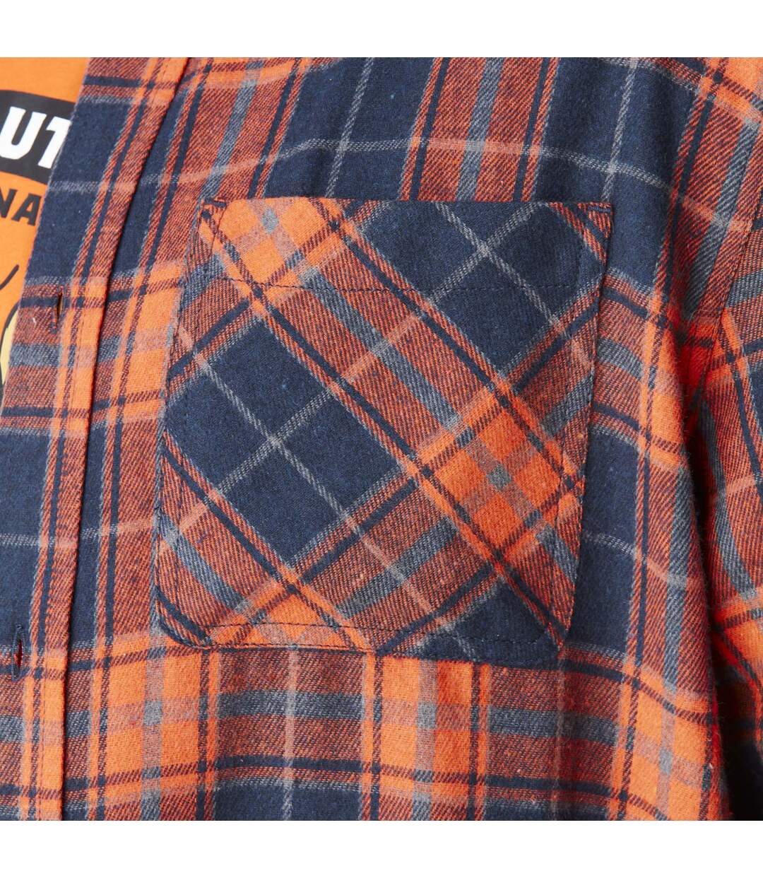 Chemise homme en flanelle à carreaux avec broderie dans le dos Tyler Vondutch