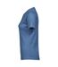 Womens/ladies Interlock T-shirt Ocean Blue Tee Jays-3