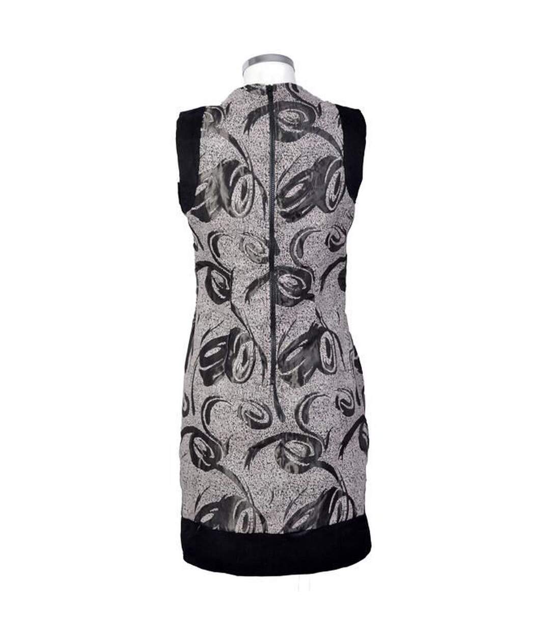 Robe femme sans manche motifs imprimés col montant-2