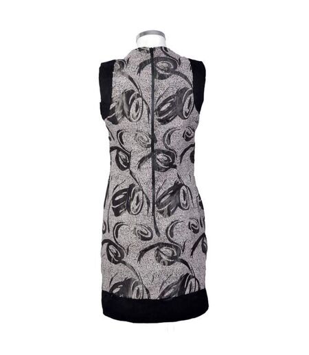 Robe femme sans manche motifs imprimés col montant