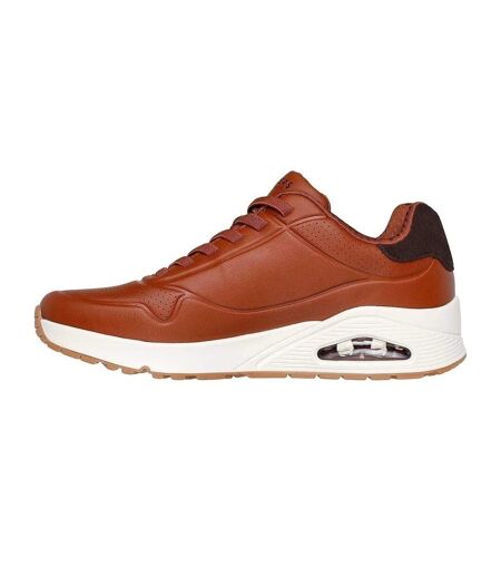 Mens Uno Stand On Air Skech-air Trainers Brown Skechers