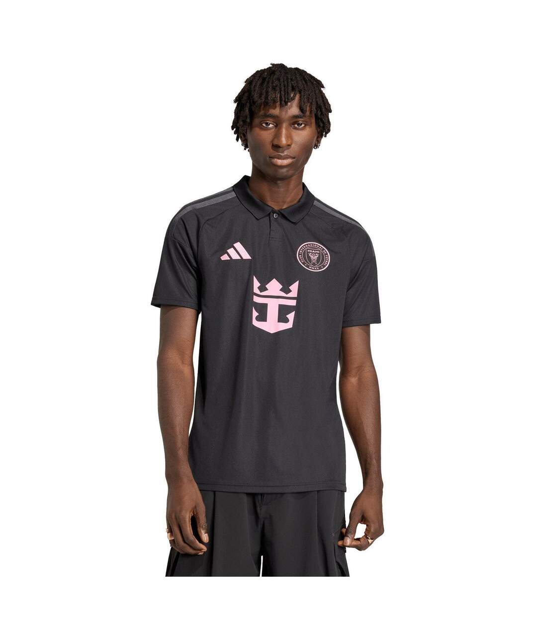 Réplique De Maillot De Foot Motif/style Inter Miami Cf Homme Noir Rose Adidas-4