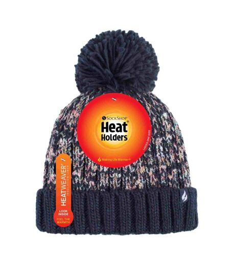 Bonnet Femme Thermique Tricot avec Gros Pompon