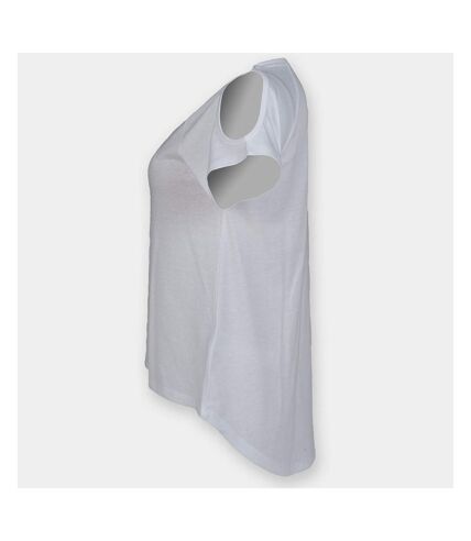 Skinni Fit Womens/Ladies Drop Tail T-Shirt (White) - UTPC7089