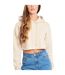 Sweat Court À Capuche Femme Crème Be You-3