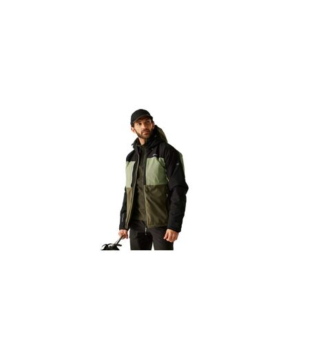 Veste Imperméable Maland Homme Kaki Noir Vert Kaki Foncé Regatta