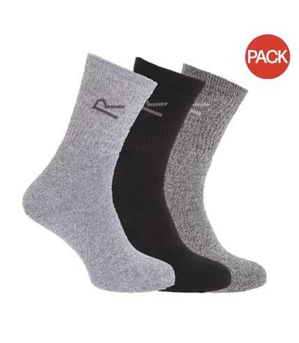 Lot de 3  Chaussettes paires homme gris marne Regatta