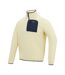Mens Frankie Half Zip Fleece Top White Stone Navy Regatta-4