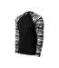 T-shirt Manches Longues Motif/style Camouflage Homme Noir Gris Malfini-3