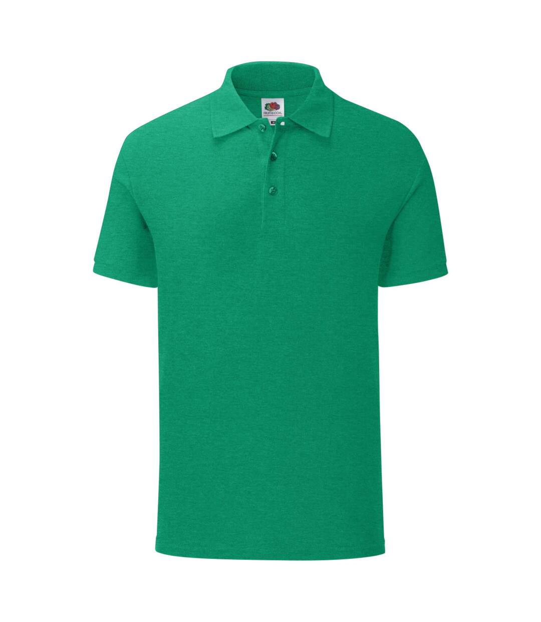 Polo homme vert chiné Fruit Of The Loom